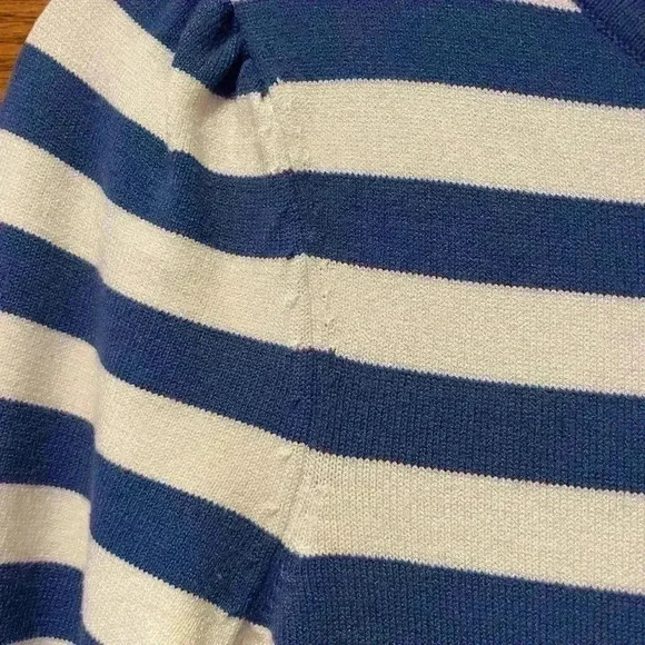 Milly Blue and White Striped Long Sleeved Sweater Dress Size Small - Picture 10 of 14